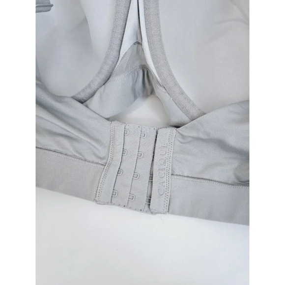 Cacique Lot Of 2 Full Coverage Figure Lined Underwire Beige Grey Lace Bra 46G - Picture 12 of 16